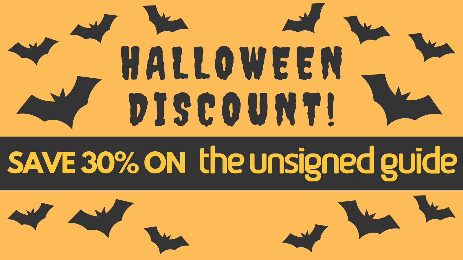 Happy Halloween! Save 30% on annual subscription to The Unsigned Guide music industry directory